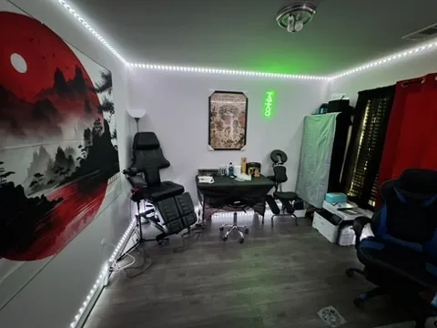 Inside the Ink & Soul studio — clean, welcoming workspace